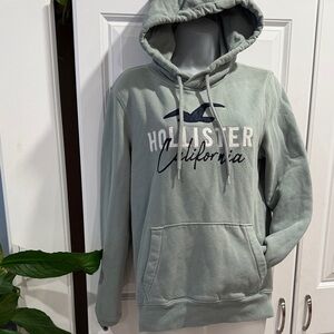 Hollister California Sage Green Hoodie S